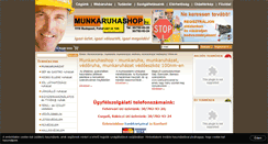Desktop Screenshot of munkaruhashop.hu